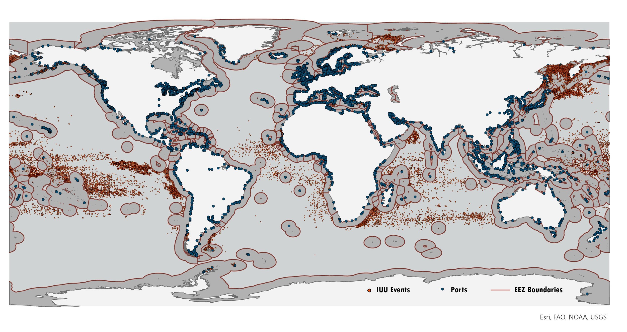 World map of IUU fishing activity